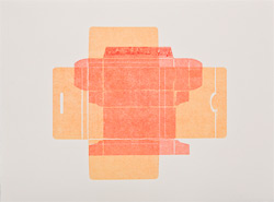 Packaged Goods a unique collagraph by Michael Neff, who also works in silkscreen and letterpress